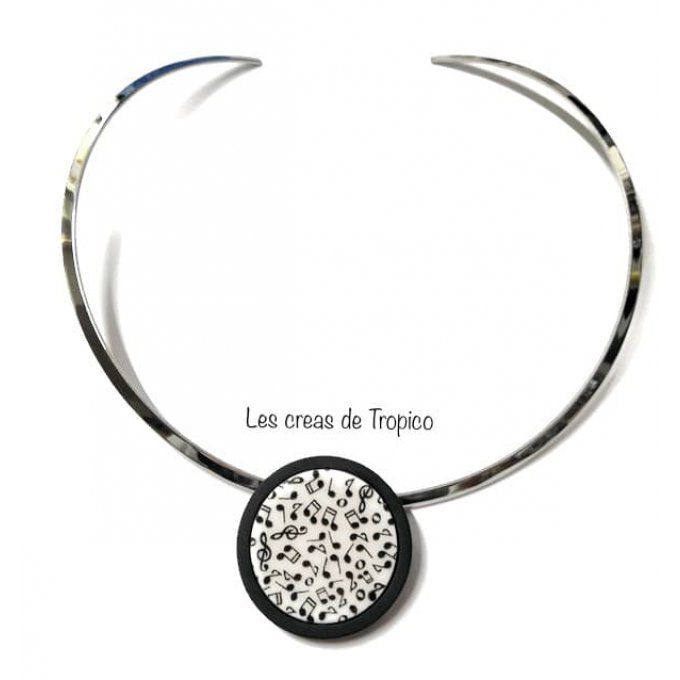 COLLIER  FIMO NOTES MUSIQUE