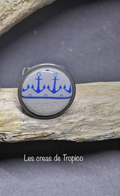 BAGUE FIMO ANCRE BOIS