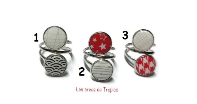 BAGUE FIMO DOUBLE MOTIF