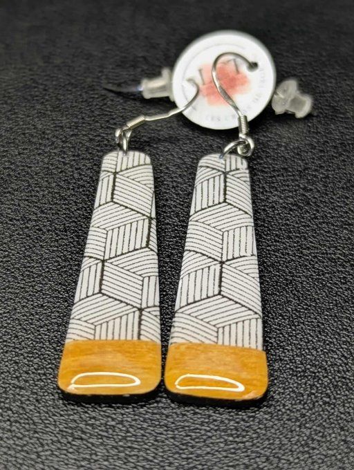 Boucles d'oreilles graphiques Géométrie Urbaine
