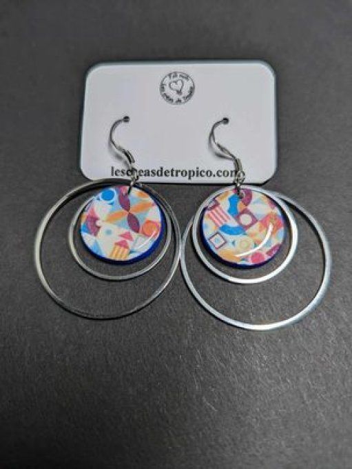 boucles d'oreilles cercle motif divers