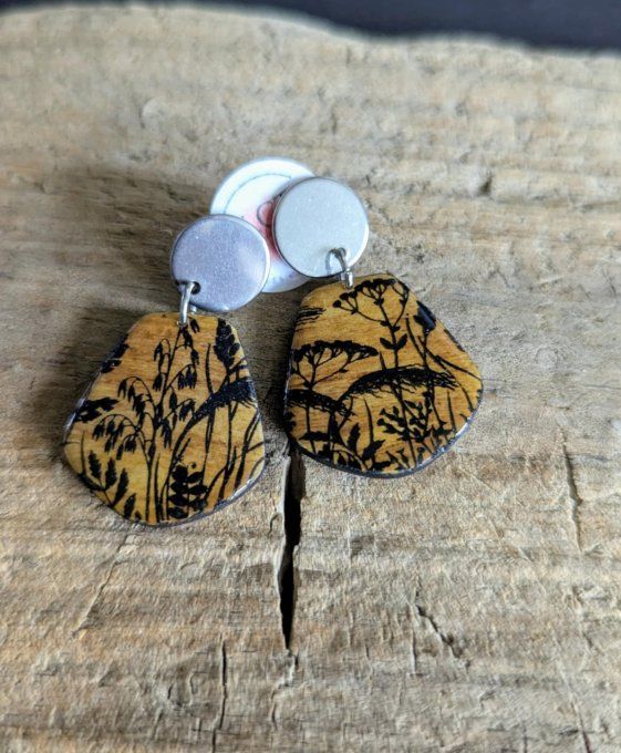 Boucles d'Oreilles Fleurs Séchées - Esprit Nature & Poésie Champêtre