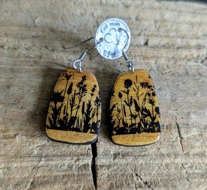 Boucles d'Oreilles Fleurs Séchées - Esprit Nature & Poésie Champêtre