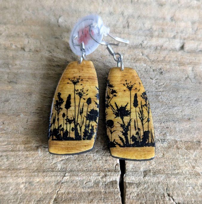 Boucles d'Oreilles Fleurs Séchées - Esprit Nature & Poésie Champêtre