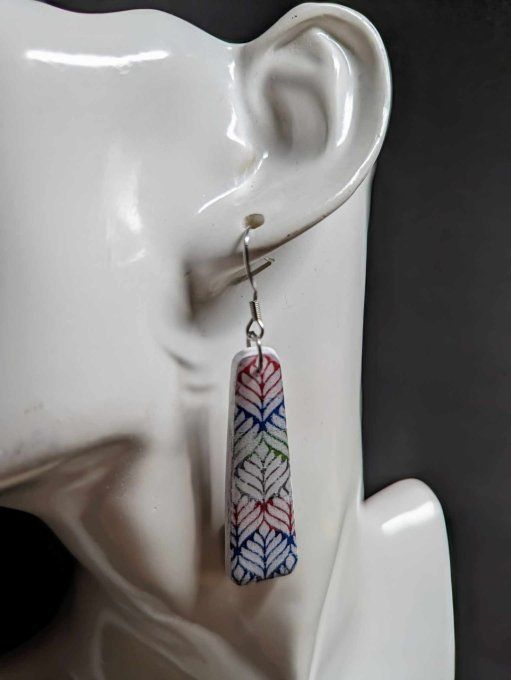 BOUCLES D'OREILLES FEUILLE COULEUR