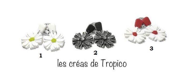 BOUCLES D'OREILLES  MARGUERITE