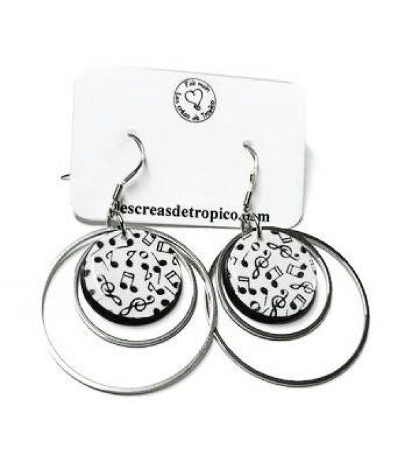 BOUCLES D'OREILLES NOTES MUSIQUE