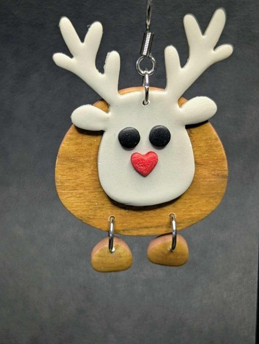 Boucles d'oreilles gnome : un bijou féérique et original(bois-noir) - Copie