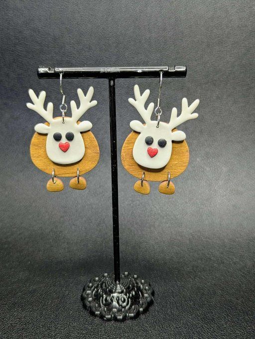 Boucles d'oreilles gnome : un bijou féérique et original(bois-noir) - Copie