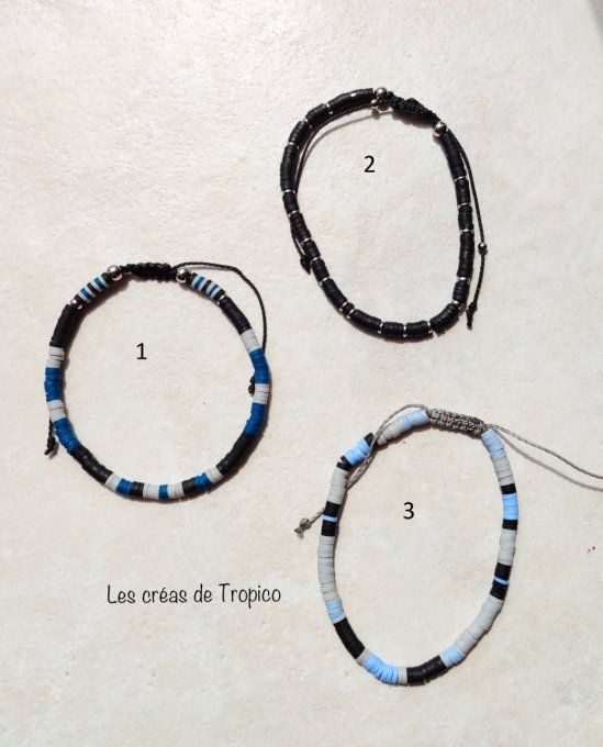 BRACELET HOMME HEISHI BLEU NOIR