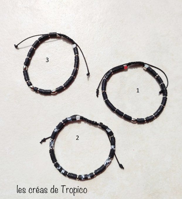 BRACELET HOMME HEISHI NOIR 