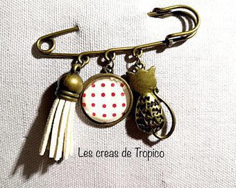BROCHE CHAT POIS