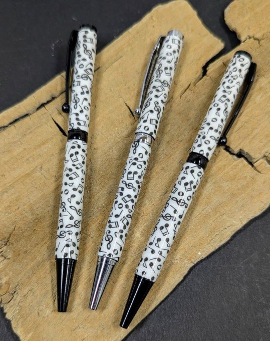  Stylo Harmonie Musicale argenté