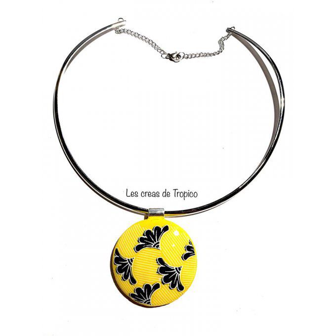 COLLIER WAX JAUNE MOUTARDE