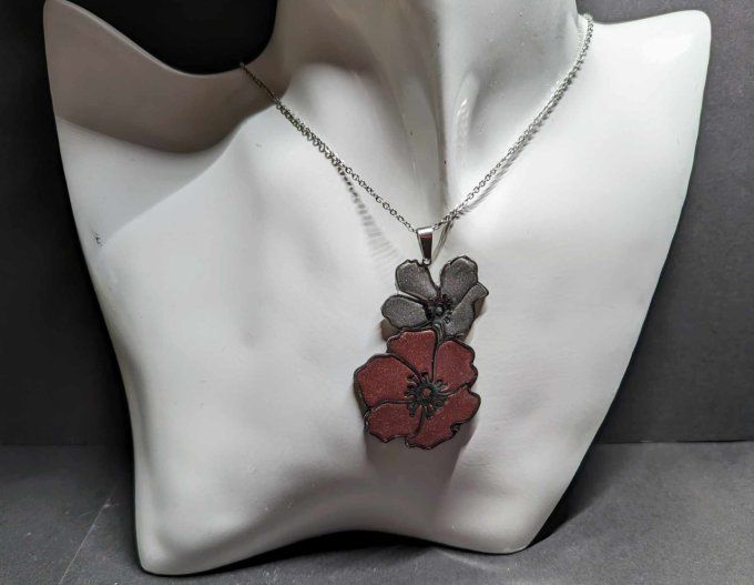 COLLIER  FLEUR MUTI COULEUR