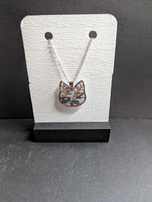 COLLIER  ESTAMPE CHAT