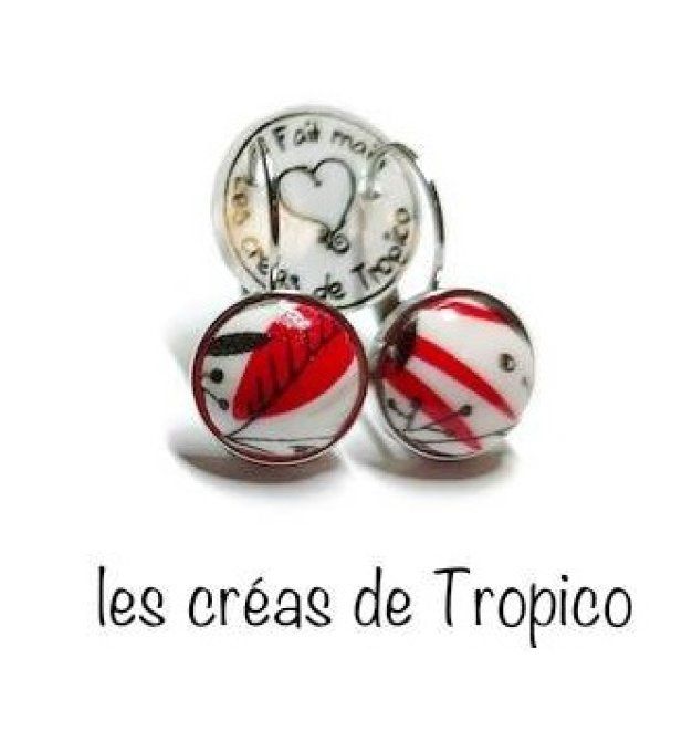 PUCES OREILLES FIMO ROUGE