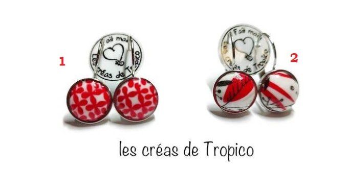 PUCES OREILLES FIMO ROUGE