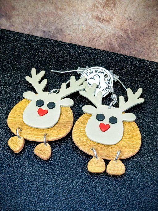 Boucles d'oreilles Renne Rudolph