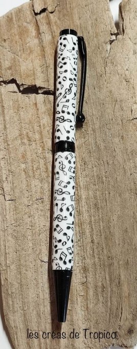  Stylo Harmonie Musicale argenté